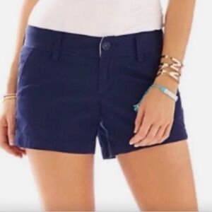 M15‎ LILLY PULITZER NAVY BLUE CALLAHAN CHINO 5" SHORTS